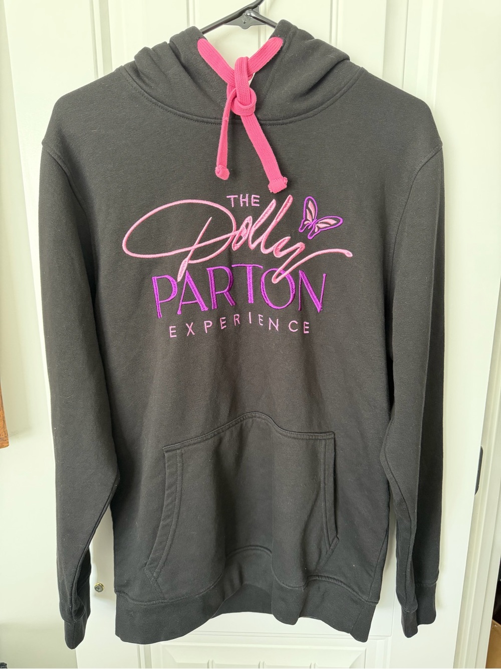 Dolly Parton Dollywood Women's Charcoal Hoodie with Pink Accents